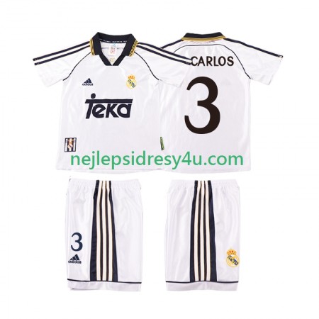 Fotbalový Dres Real Madrid R CARLOS 3 2000 Retro Dětské Domácí 1998